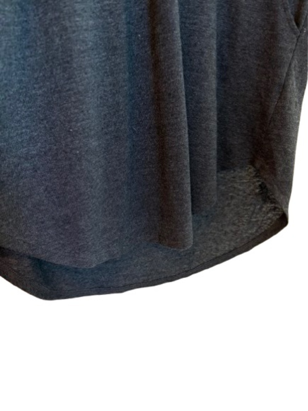 CHASOR Tank Dress Charcoal Gray Drawstring Pockets Lattice Back High Low Hem L - Picture 7 of 16
